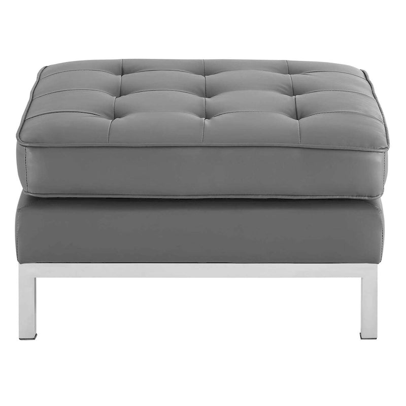 Loft Kapitone Suni Deri Puf
