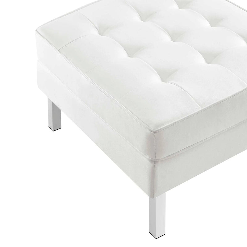 Loft Kapitone Suni Deri Puf