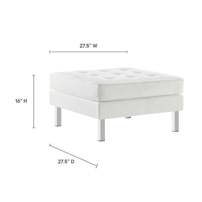 Loft Kapitone Suni Deri Puf