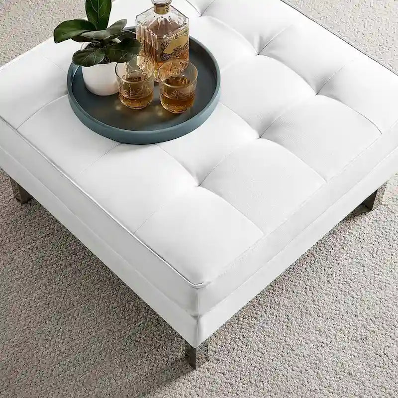 Loft Kapitone Suni Deri Puf