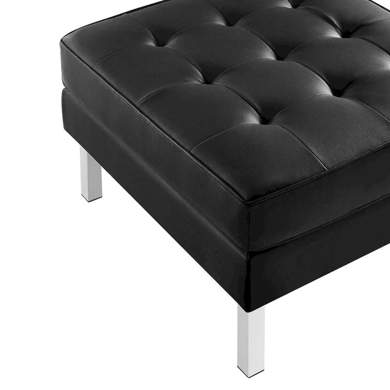 Loft Kapitone Suni Deri Puf
