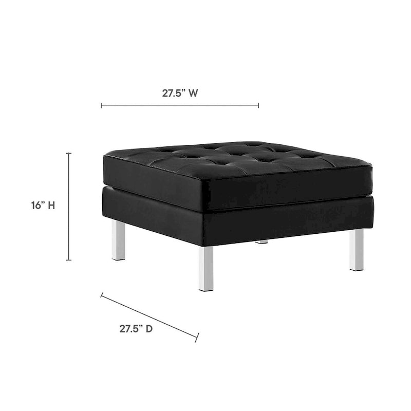 Loft Kapitone Suni Deri Puf