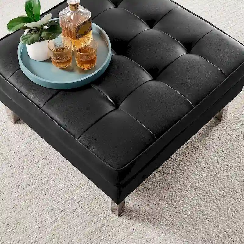 Loft Kapitone Suni Deri Puf