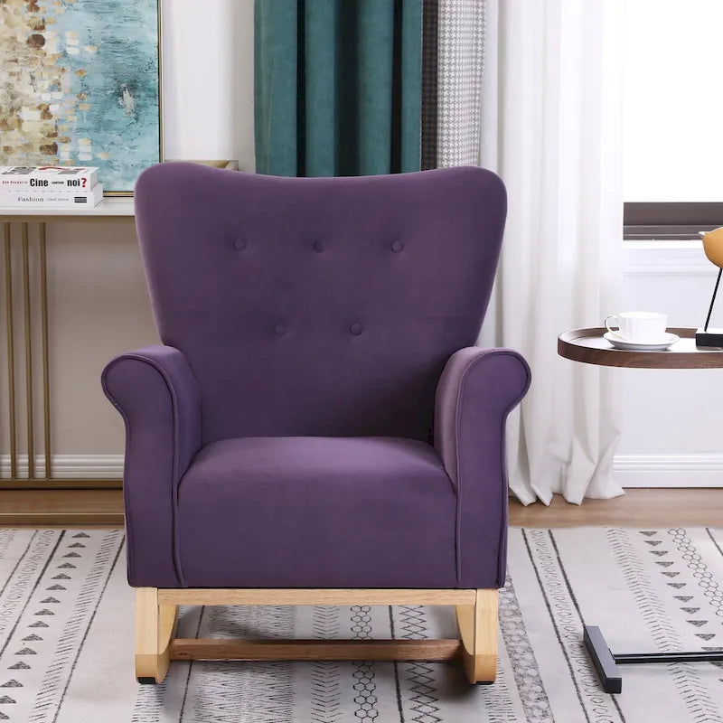 Fauteuil individuel à dossier haut pour le salon, à bascule
