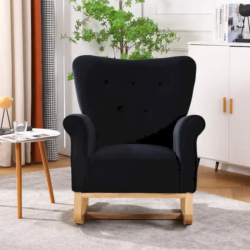 Fauteuil individuel à dossier haut pour le salon, à bascule