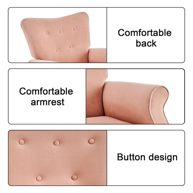 Fauteuil individuel à dossier haut pour le salon, à bascule