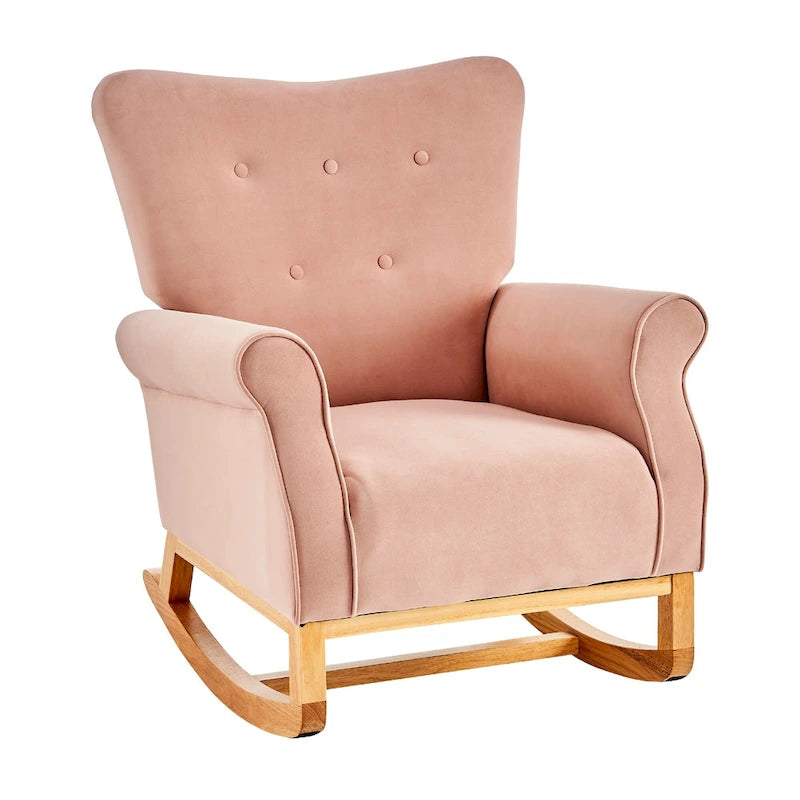 Fauteuil individuel à dossier haut pour le salon, à bascule