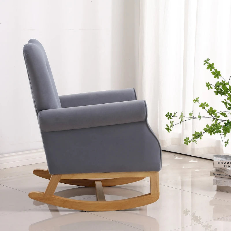 Fauteuil individuel à dossier haut pour le salon, à bascule