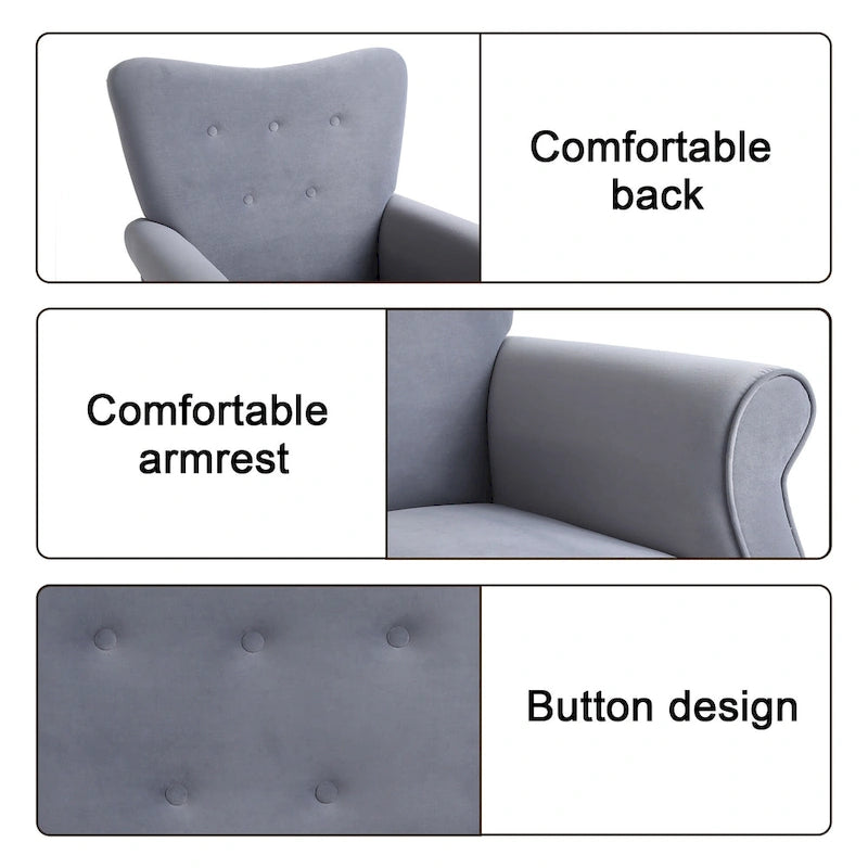 Fauteuil individuel à dossier haut pour le salon, à bascule