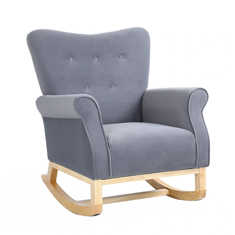 Fauteuil individuel à dossier haut pour le salon, à bascule