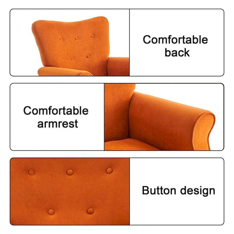Fauteuil individuel à dossier haut pour le salon, à bascule