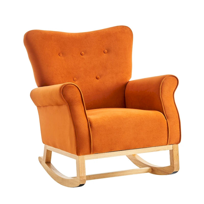 Fauteuil individuel à dossier haut pour le salon, à bascule
