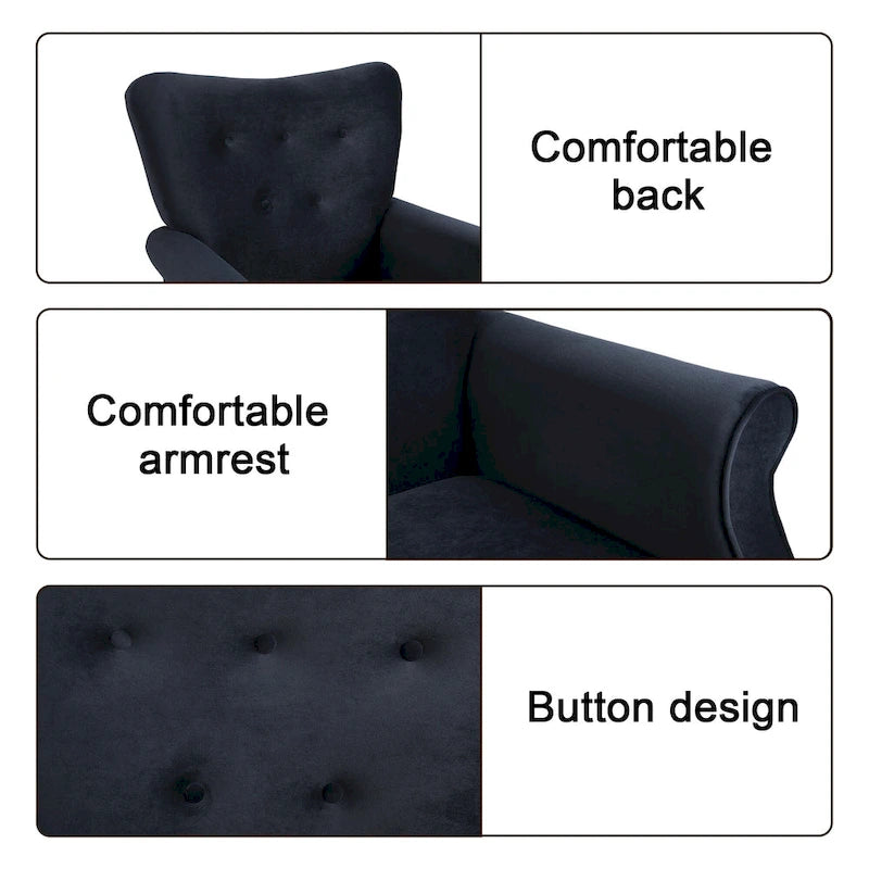 Fauteuil individuel à dossier haut pour le salon, à bascule