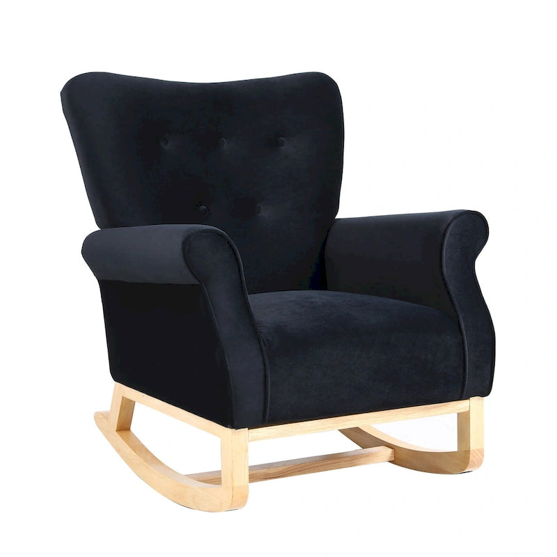 Fauteuil individuel à dossier haut pour le salon, à bascule