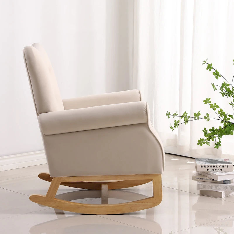 Fauteuil individuel à dossier haut pour le salon, à bascule