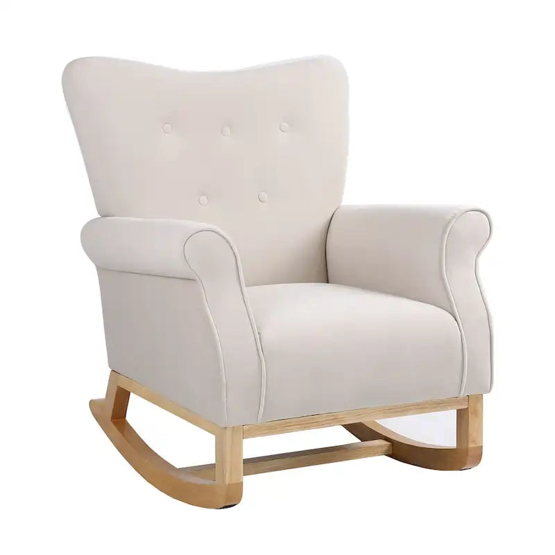 Fauteuil individuel à dossier haut pour le salon, à bascule