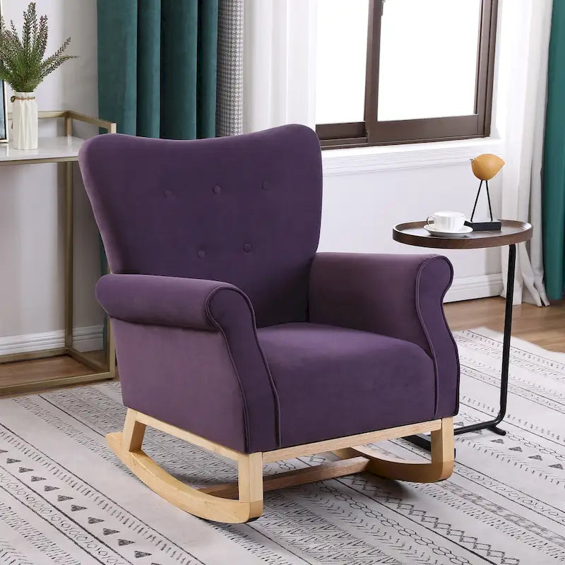 Fauteuil individuel à dossier haut pour le salon, à bascule