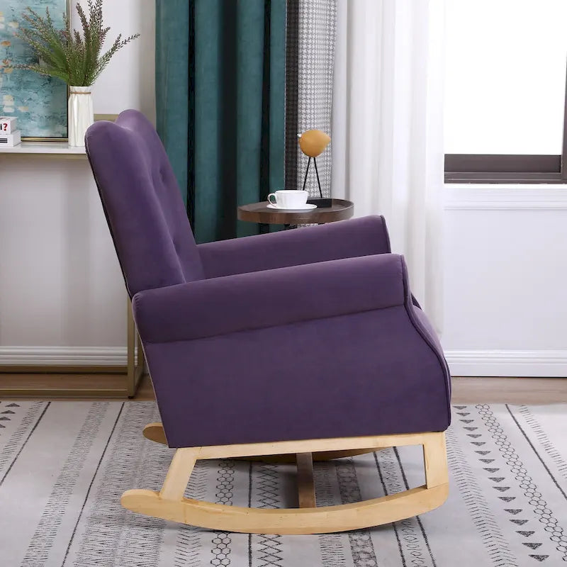 Fauteuil individuel à dossier haut pour le salon, à bascule
