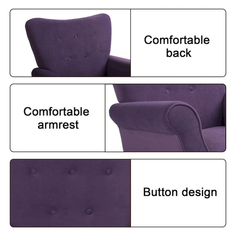 Fauteuil individuel à dossier haut pour le salon, à bascule