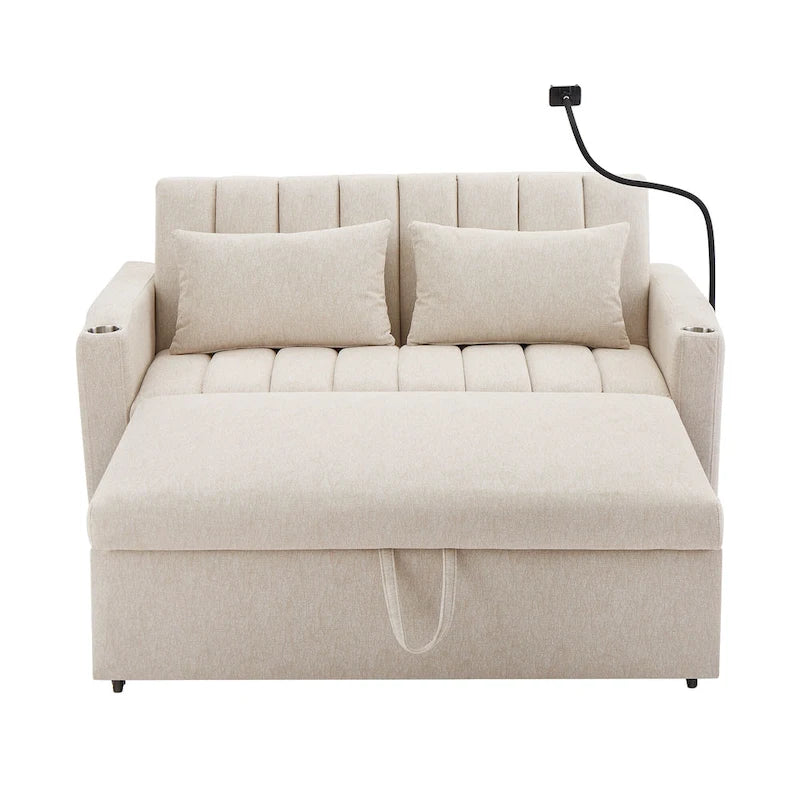 MERAX Convertible Loveseat Sofa, Pull Out Sofa Bed