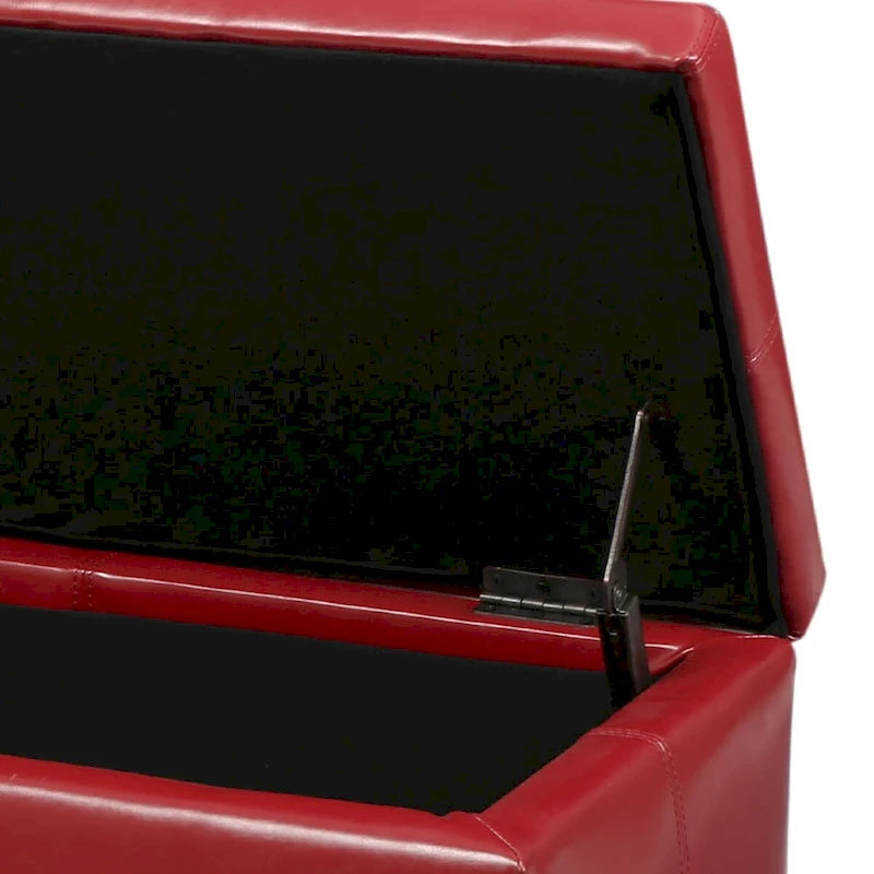 Banco tapizado contemporáneo de diseño minimalista con almacenamiento