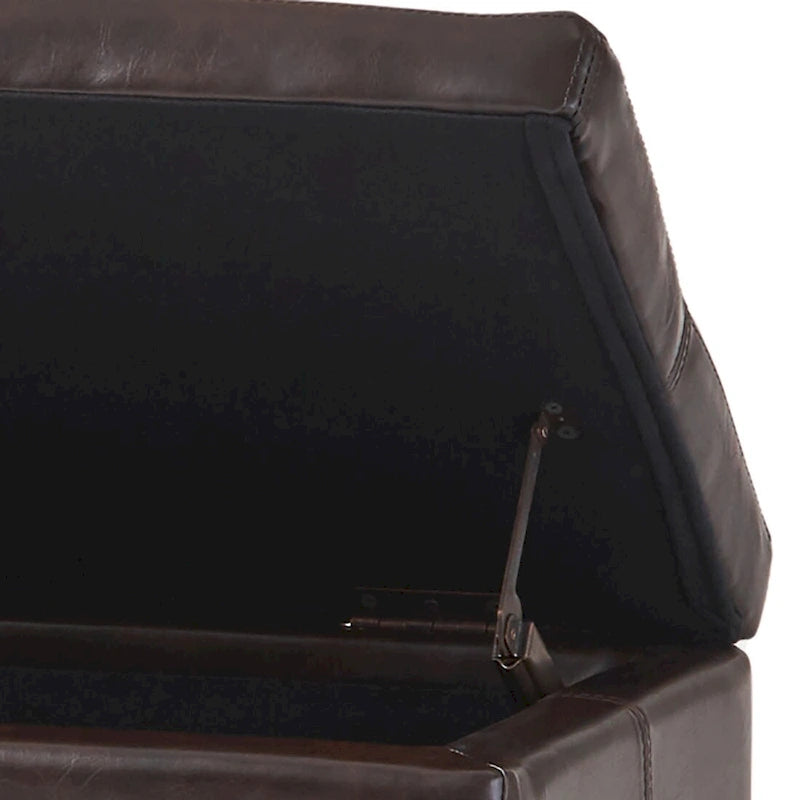 Banco tapizado contemporáneo de diseño minimalista con almacenamiento