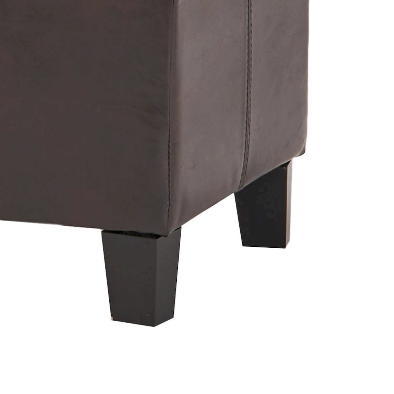 Banco tapizado contemporáneo de diseño minimalista con almacenamiento