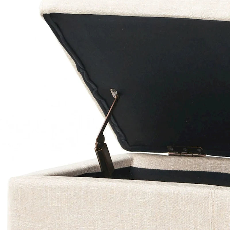 Banco tapizado contemporáneo de diseño minimalista con almacenamiento