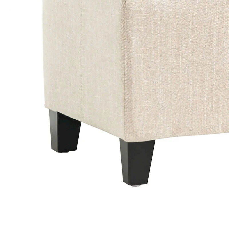 Banco tapizado contemporáneo de diseño minimalista con almacenamiento