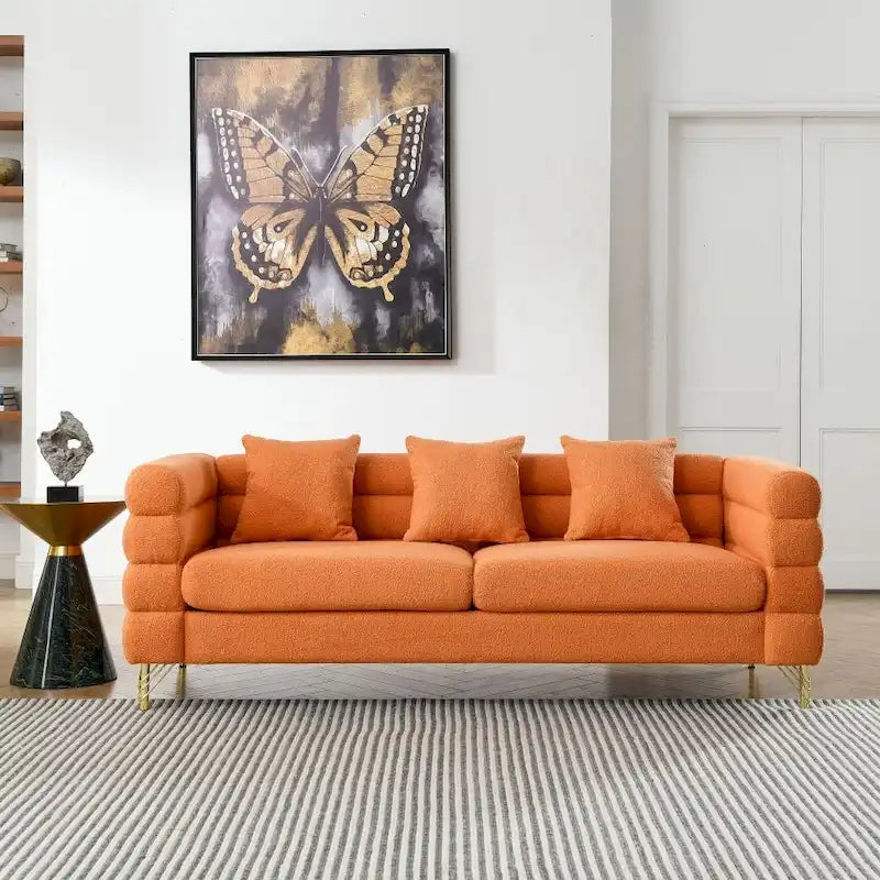 Tapicerowana sofa 3-osobowa z 3 poduszkami