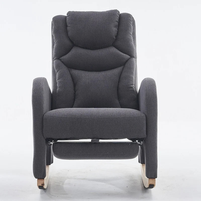 Schaukelstuhl aus Stoff für das Kinderzimmer mit verstellbarer Fußstütze