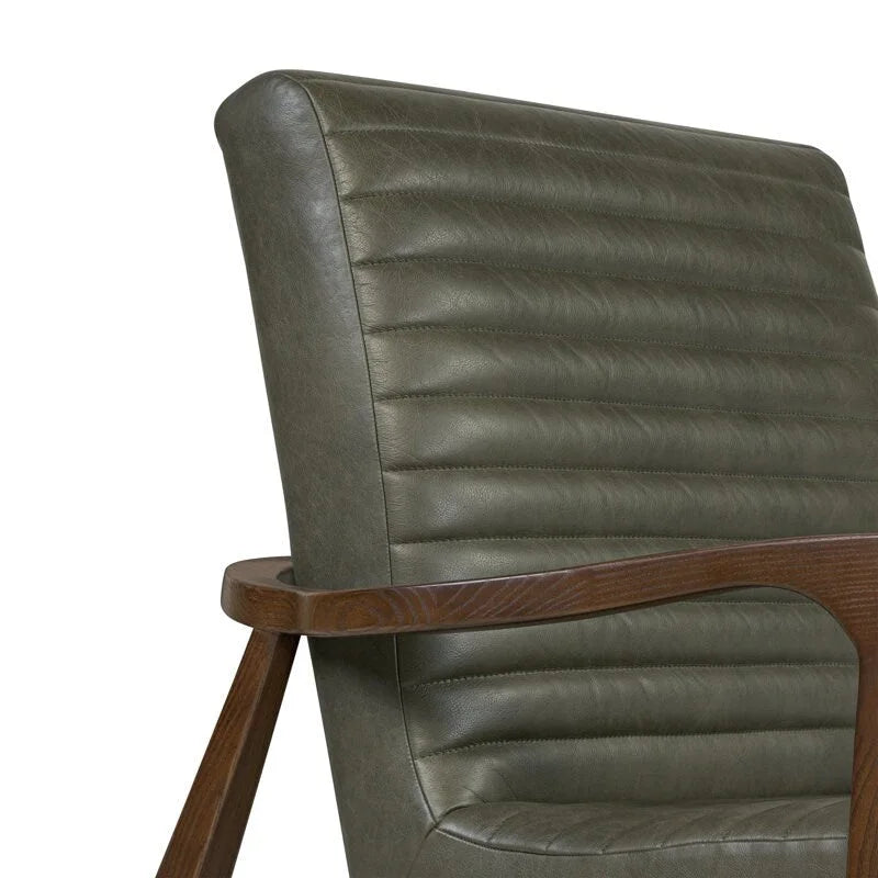 Poltrona lounge Rowan di Poly & Bark — vera pelle italiana pieno fiore