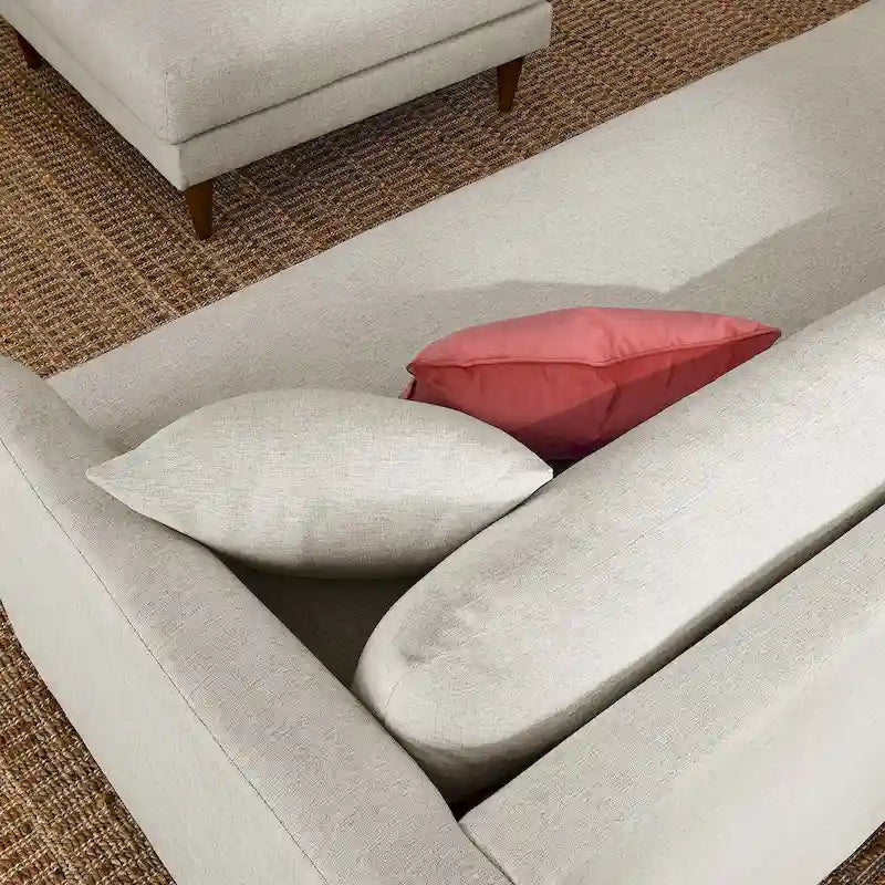 Zoya Down Filled Overstuffed Sofa and Ottoman Set