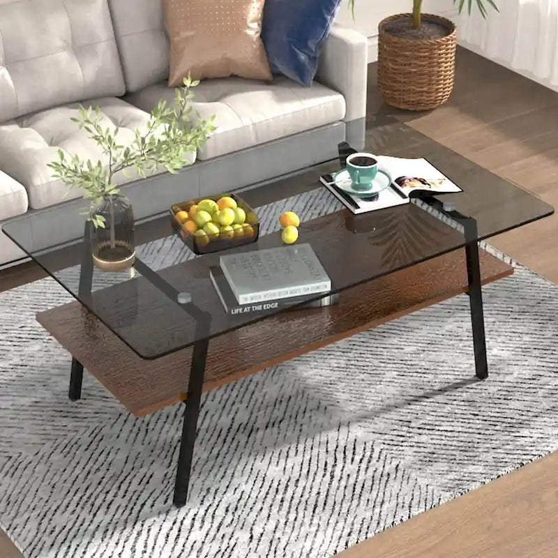 38.58 Zoll rechteckiger Couchtisch mit modernem Design