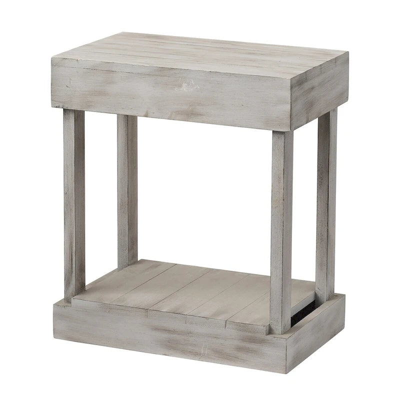Rustikaler Beistelltisch aus Massivholz im Landhausstil, Sofatisch – 11 W x 26 H