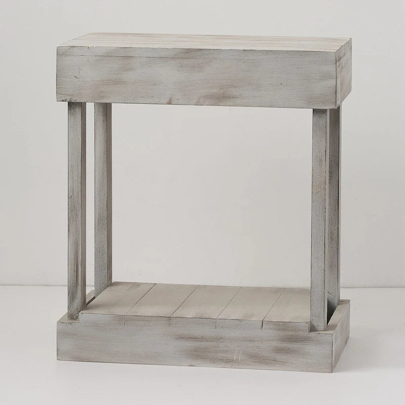 Rustikaler Beistelltisch aus Massivholz im Landhausstil, Sofatisch – 11 W x 26 H