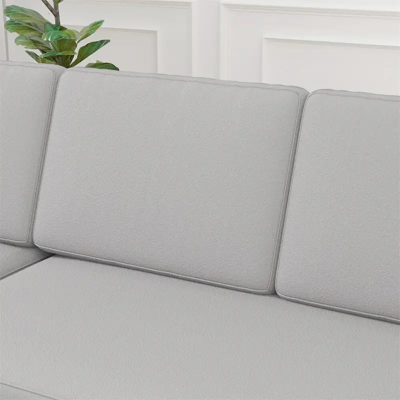 85 3-Sitzer-Schlafsofa mit Stauraum und Récamiere, Zugband und Kupfernägeln