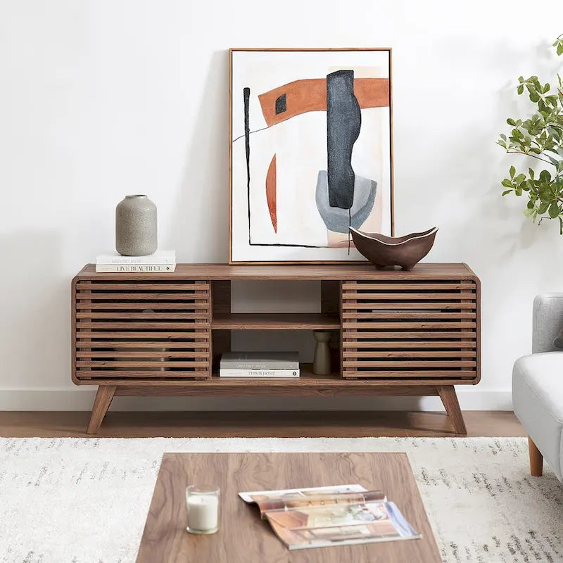 Mopio Ensley 59 moderner hoher TV-Ständer im Mid-Century-Stil