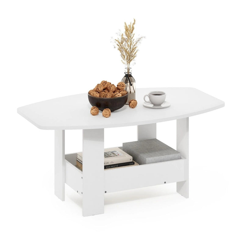 Einfach gestalteter Couchtisch mit Stauraumfach von Furinno, Espresso