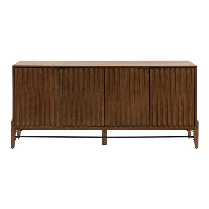 Mid-Century-Modern-Konsole/Anrichte, Bürokonsole, Akzent-Anrichte, Braun