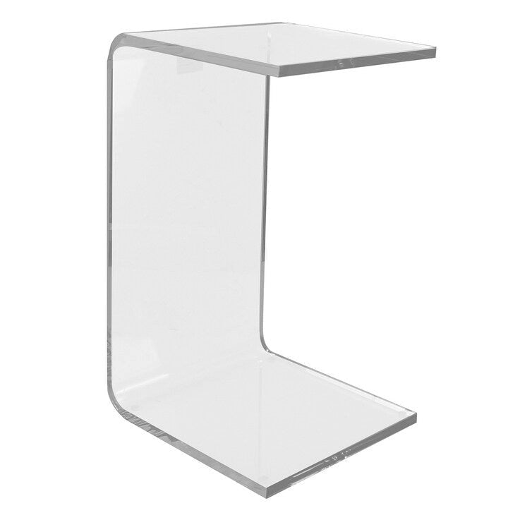 Mesa auxiliar acrílica en forma de C DesignStyles - 11.85 x 13 x 22