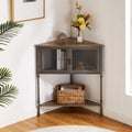 Table d’angle Javlergo avec tiroir et étagère de rangement – 19.92 x 19.92 x 29.29