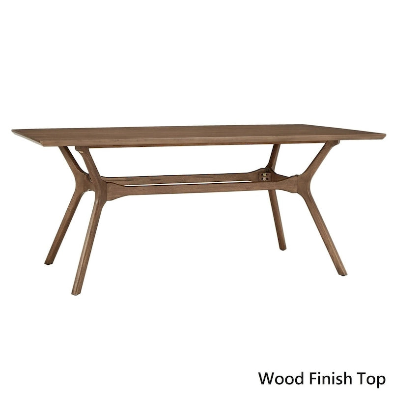 Table de salle à manger rectangulaire Nadine au style moderne du milieu du siècle, finition noyer foncé, par iNSPIRE Q Modern