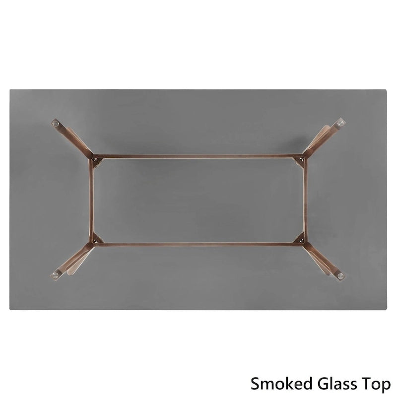 Table de salle à manger rectangulaire Nadine au style moderne du milieu du siècle, finition noyer foncé, par iNSPIRE Q Modern