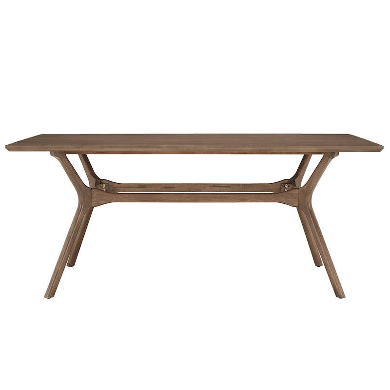 Table de salle à manger rectangulaire Nadine au style moderne du milieu du siècle, finition noyer foncé, par iNSPIRE Q Modern