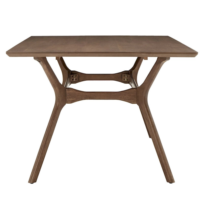 Table de salle à manger rectangulaire Nadine au style moderne du milieu du siècle, finition noyer foncé, par iNSPIRE Q Modern