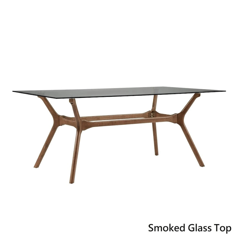 Table de salle à manger rectangulaire Nadine au style moderne du milieu du siècle, finition noyer foncé, par iNSPIRE Q Modern