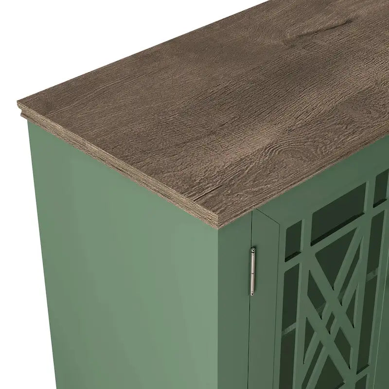 55 Vintage Style Kitchen Accent Buffet Sideboard Cabinet - 55 in Width