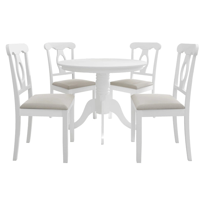 Ensemble de salle à manger en bois CraftPorch mi-siècle, 5 pièces