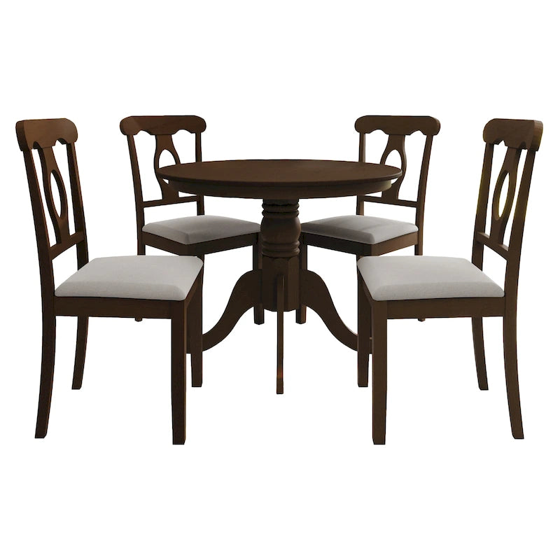 Juego de comedor de madera CraftPorch de mediados de siglo, 5 piezas